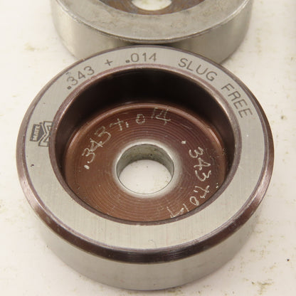 .343 + Tol Round Hole Die CNC Turret Punch Shank .625 Lot Of 8