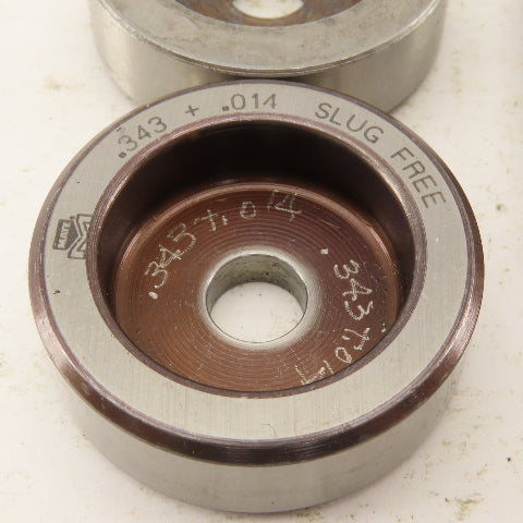 .343 + Tol Round Hole Die CNC Turret Punch Shank .625 Lot Of 8