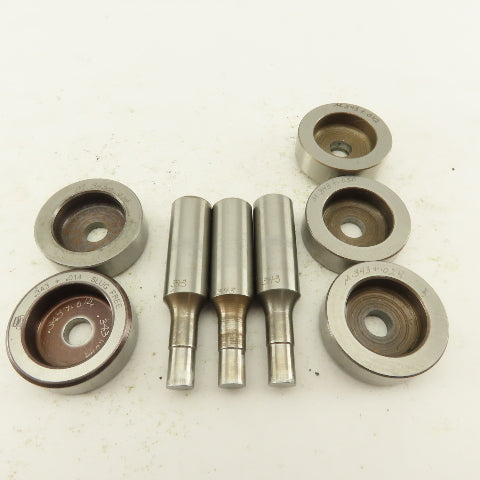 .343 + Tol Round Hole Die CNC Turret Punch Shank .625 Lot Of 8