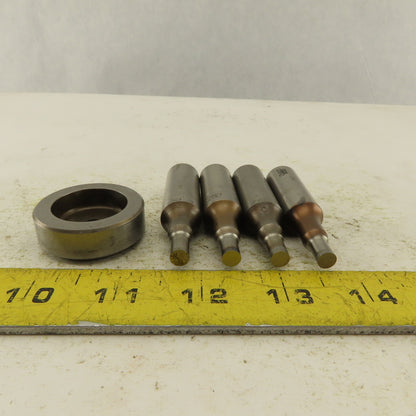 .250 + Tol Round Hole Die CNC Turret Punch Shank .625 Lot Of 5