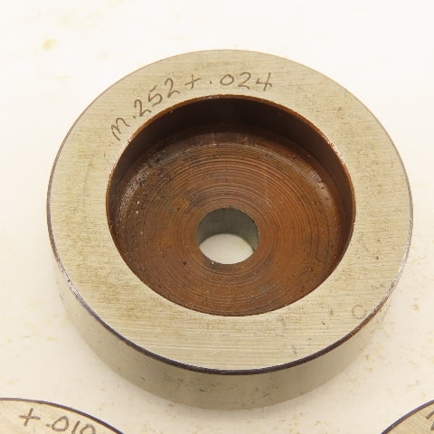 .252 + Tol Round Hole Die CNC Turret Punch Shank .625 Lot Of 4