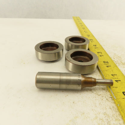 .252 + Tol Round Hole Die CNC Turret Punch Shank .625 Lot Of 4