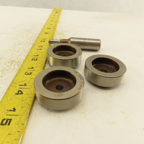 .252 + Tol Round Hole Die CNC Turret Punch Shank .625 Lot Of 4