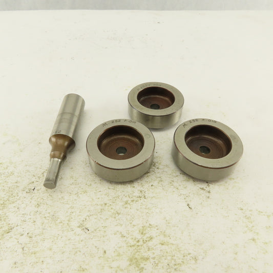 .252 + Tol Round Hole Die CNC Turret Punch Shank .625 Lot Of 4