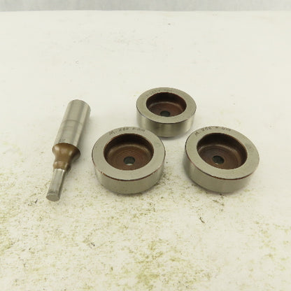 .252 + Tol Round Hole Die CNC Turret Punch Shank .625 Lot Of 4