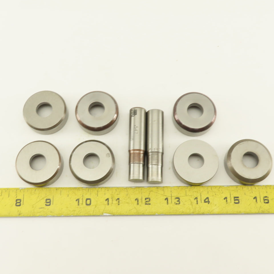 .547 + Tol Round Hole Die CNC Turret Punch Shank .625 Lot Of 9