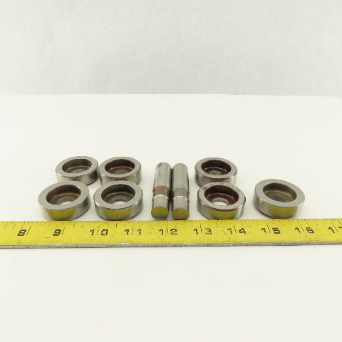 .547 + Tol Round Hole Die CNC Turret Punch Shank .625 Lot Of 9