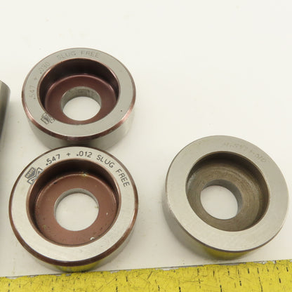 .547 + Tol Round Hole Die CNC Turret Punch Shank .625 Lot Of 9