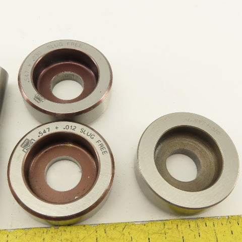 .547 + Tol Round Hole Die CNC Turret Punch Shank .625 Lot Of 9