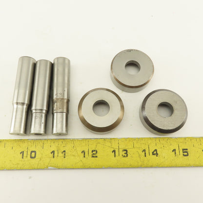 .531 Tol Round Hole Die CNC Turret Punch Shank .625 Lot Of 6