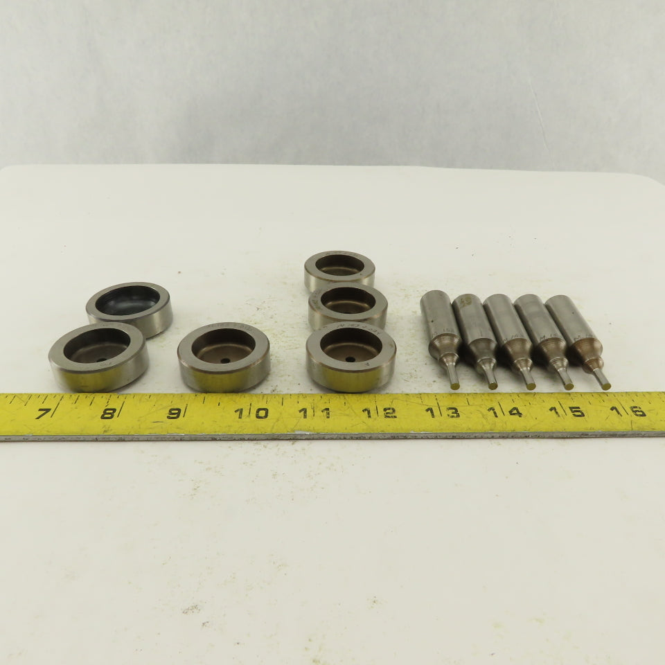 .153 +Tol Round Hole Die CNC Turret Punch Shank .625 Lot Of 11