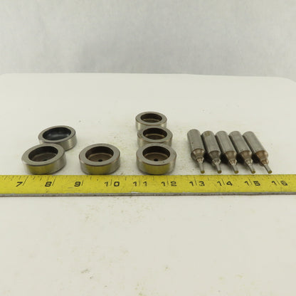 .153 +Tol Round Hole Die CNC Turret Punch Shank .625 Lot Of 11