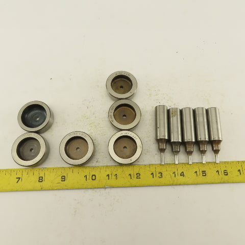 .153 +Tol Round Hole Die CNC Turret Punch Shank .625 Lot Of 11