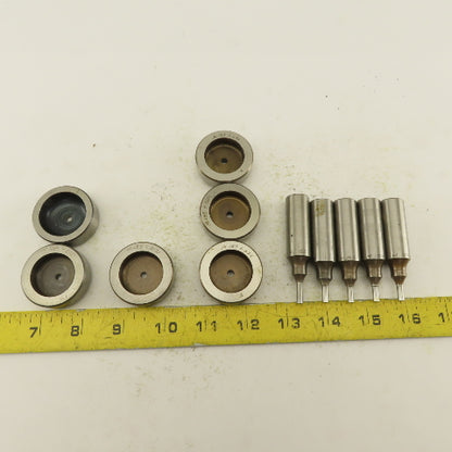 .153 +Tol Round Hole Die CNC Turret Punch Shank .625 Lot Of 11