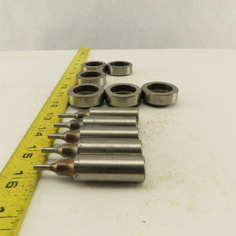 .153 +Tol Round Hole Die CNC Turret Punch Shank .625 Lot Of 11