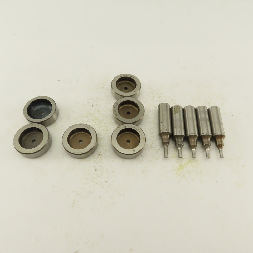 .153 +Tol Round Hole Die CNC Turret Punch Shank .625 Lot Of 11