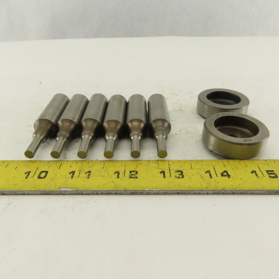 .288 + Tol  Round Hole Die CNC Turret Punch Shank .625 Lot Of 8