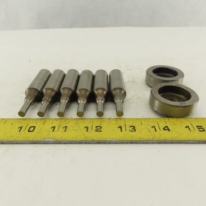.288 + Tol  Round Hole Die CNC Turret Punch Shank .625 Lot Of 8