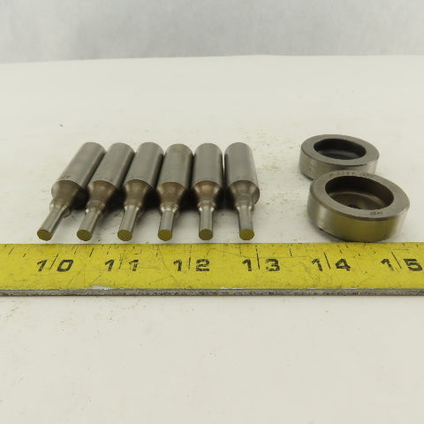 .288 + Tol  Round Hole Die CNC Turret Punch Shank .625 Lot Of 8