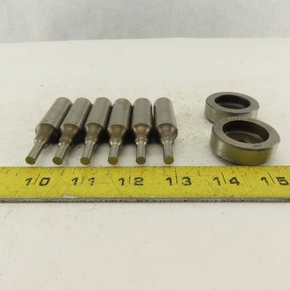 .288 + Tol  Round Hole Die CNC Turret Punch Shank .625 Lot Of 8