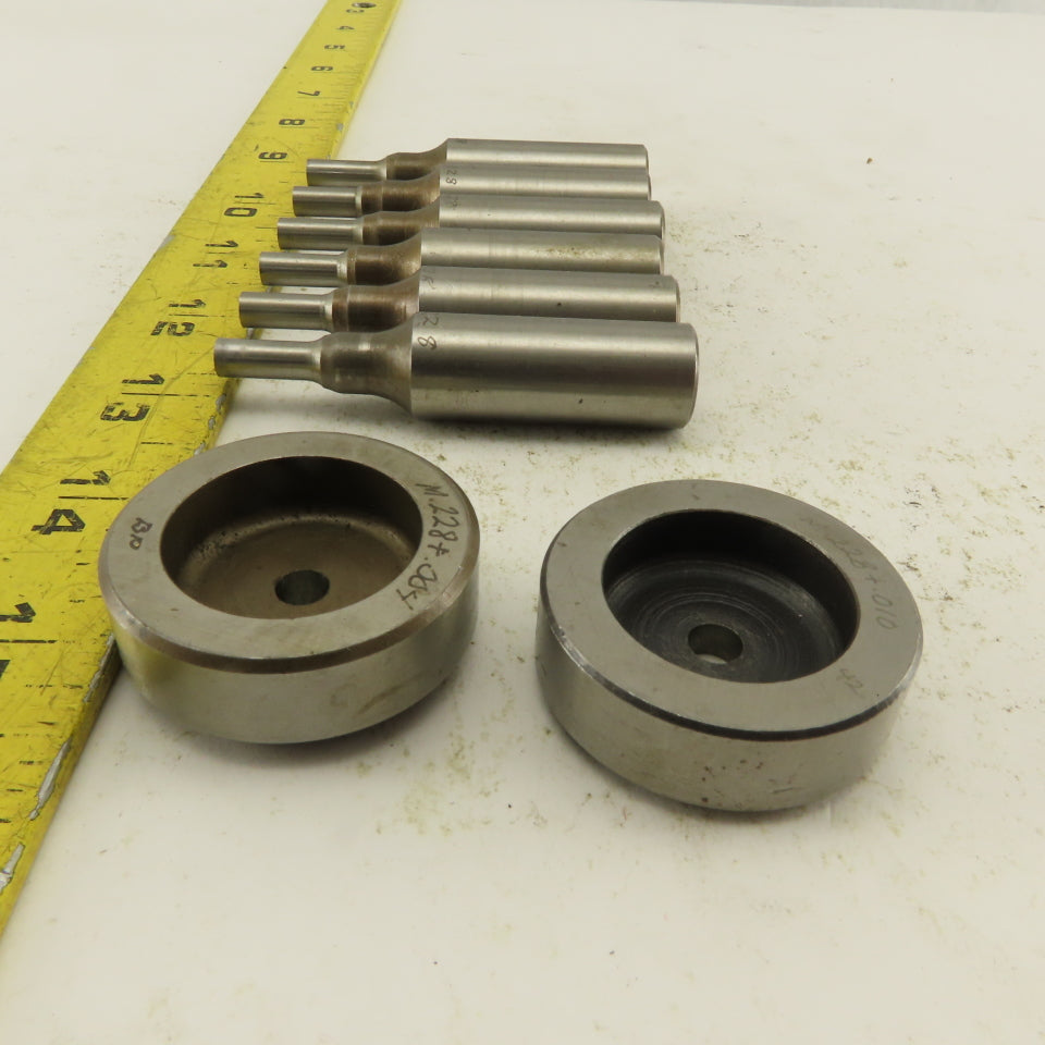 .288 + Tol  Round Hole Die CNC Turret Punch Shank .625 Lot Of 8