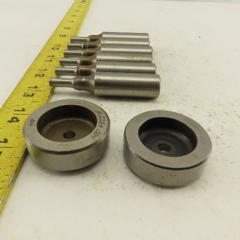 .288 + Tol  Round Hole Die CNC Turret Punch Shank .625 Lot Of 8