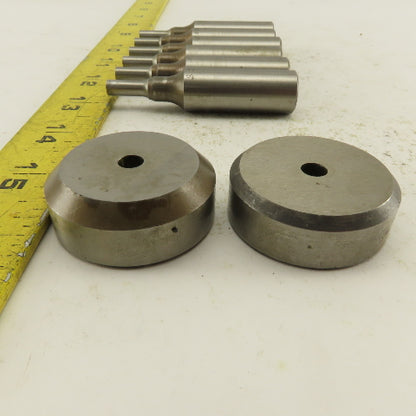 .288 + Tol  Round Hole Die CNC Turret Punch Shank .625 Lot Of 8