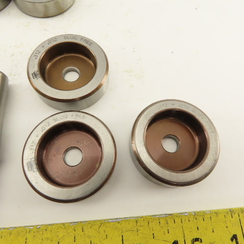.312 + Tol Round Hole Die CNC Turret Punch Shank .625 Lot Of 9