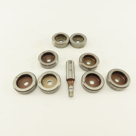 .312 + Tol Round Hole Die CNC Turret Punch Shank .625 Lot Of 9