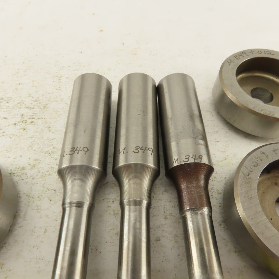 .391 + .012 Round Hole Die CNC Turret Punch Shank .625 Lot Of 2