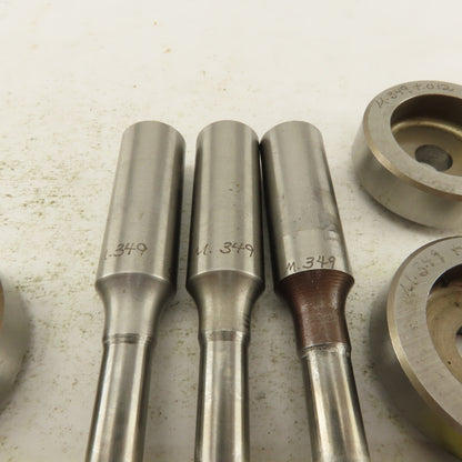 .391 + .012 Round Hole Die CNC Turret Punch Shank .625 Lot Of 2