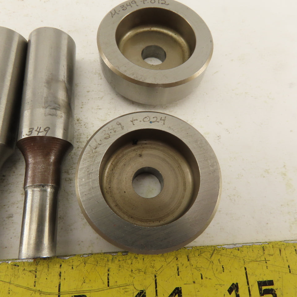 .391 + .012 Round Hole Die CNC Turret Punch Shank .625 Lot Of 2