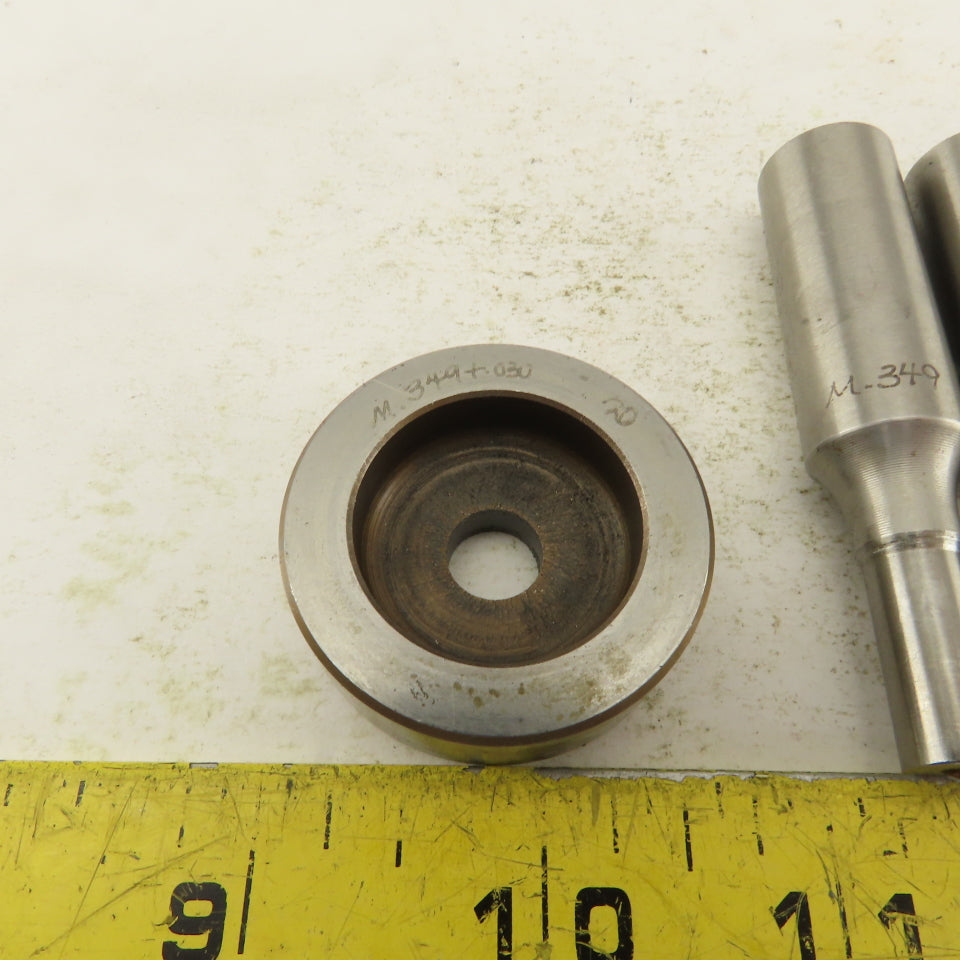 .391 + .012 Round Hole Die CNC Turret Punch Shank .625 Lot Of 2