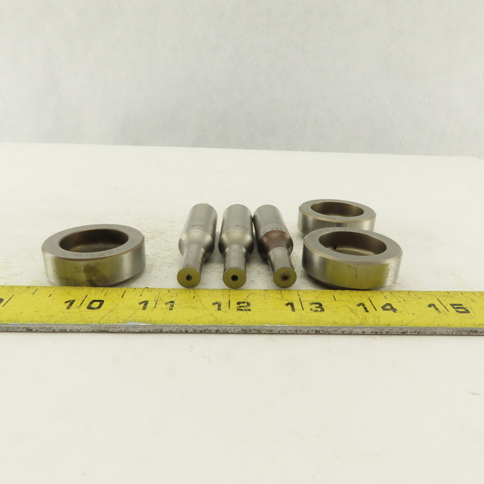 .391 + .012 Round Hole Die CNC Turret Punch Shank .625 Lot Of 2