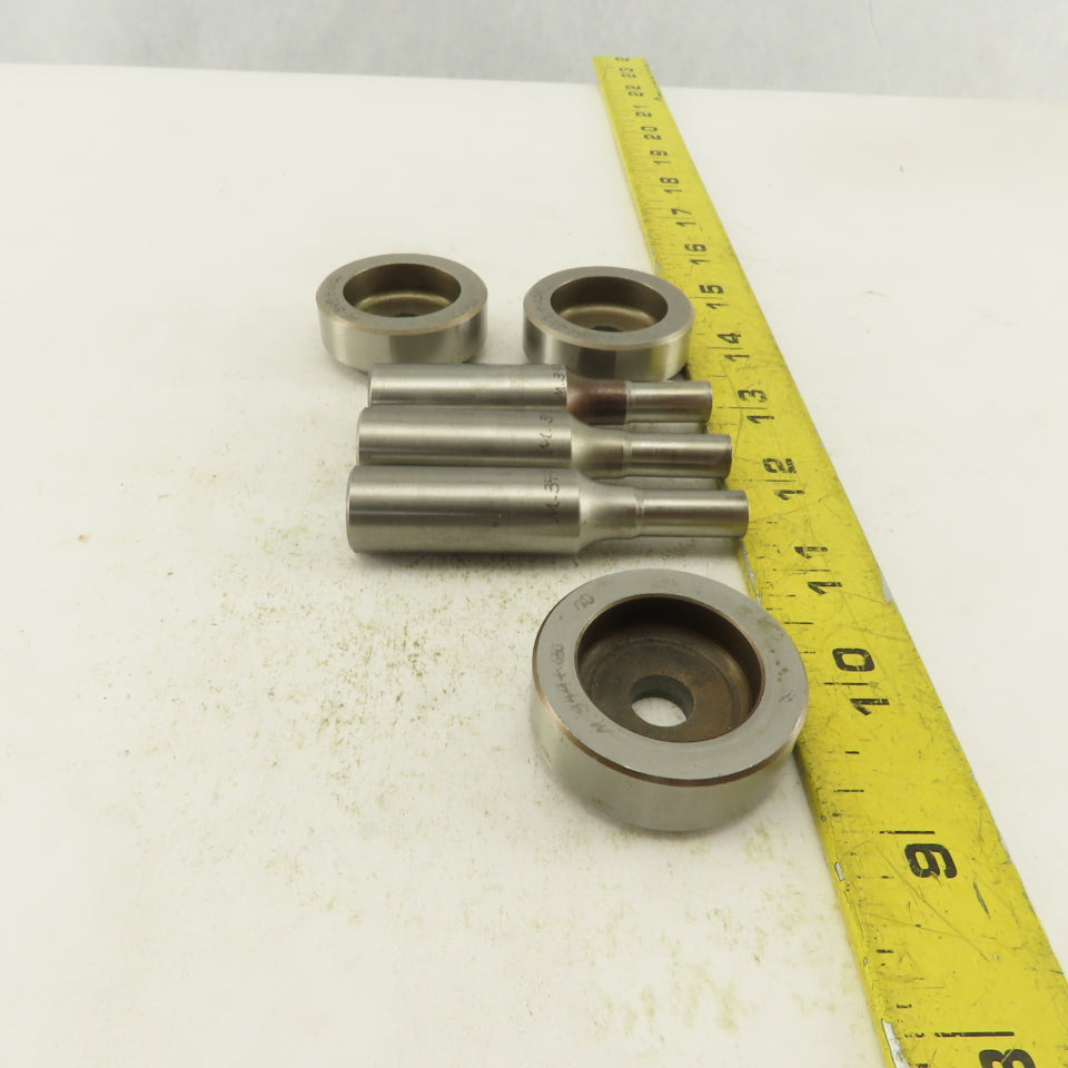.391 + .012 Round Hole Die CNC Turret Punch Shank .625 Lot Of 2