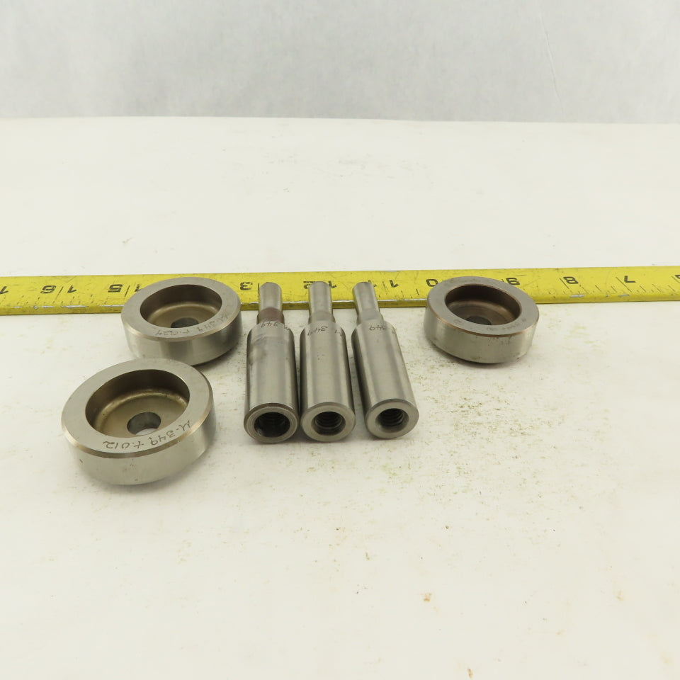 .391 + .012 Round Hole Die CNC Turret Punch Shank .625 Lot Of 2