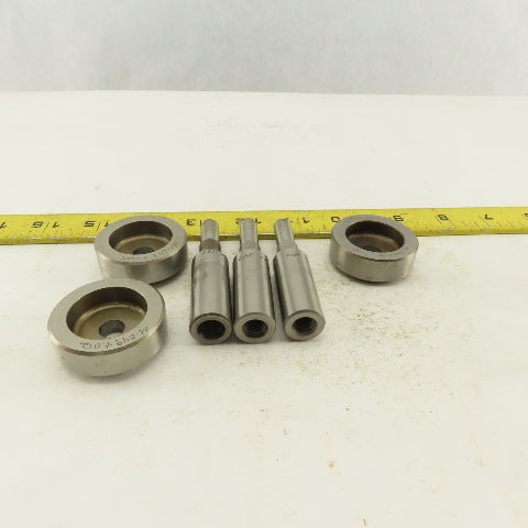 .391 + .012 Round Hole Die CNC Turret Punch Shank .625 Lot Of 2