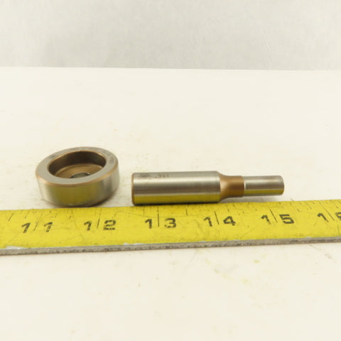 .391 + .012 Round Hole Die CNC Turret Punch Shank .625 Lot Of 2