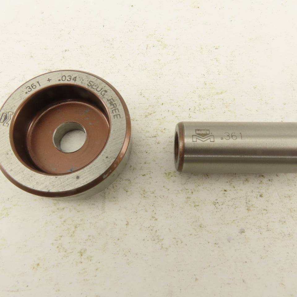 Mate .361 +.034  Round Hole Die CNC Turret Punch Shank .625 Lot Of 2