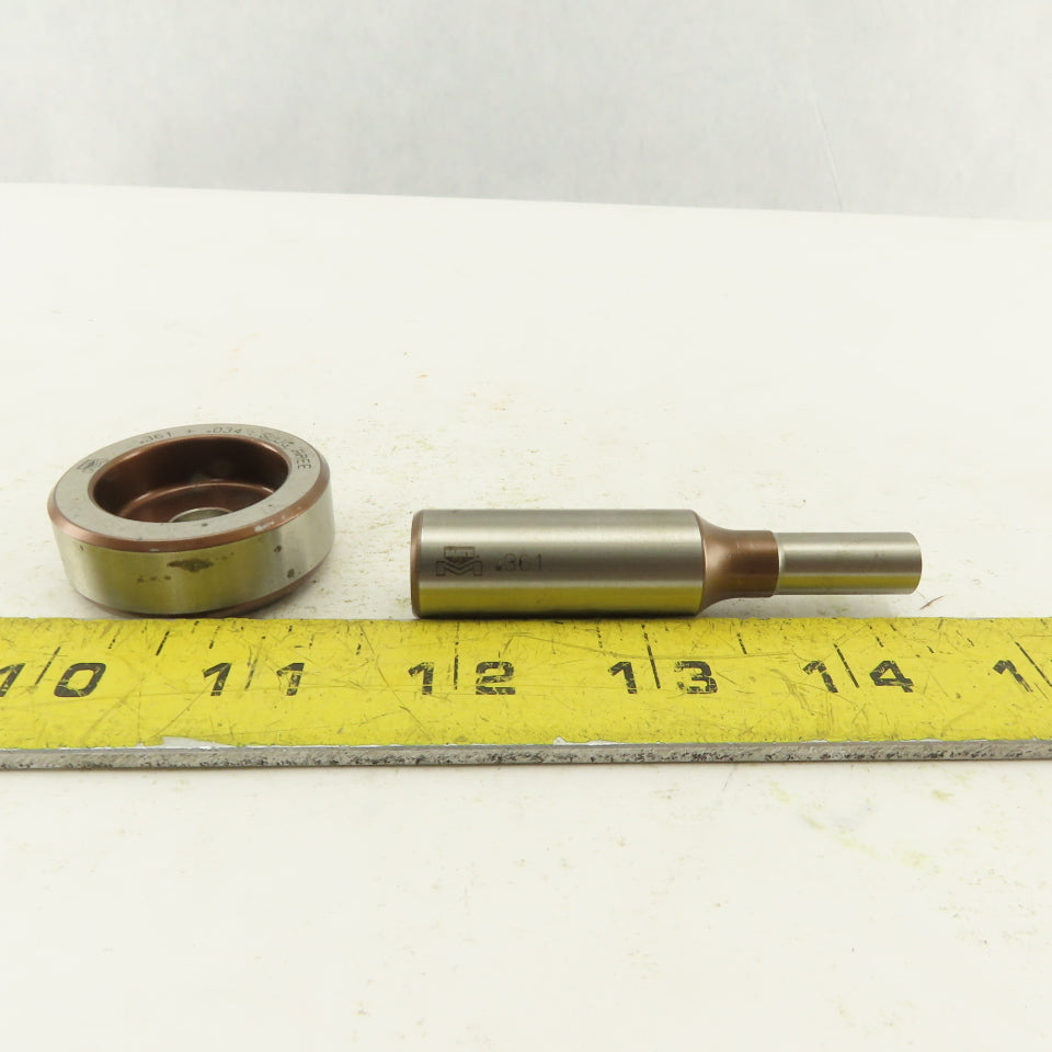Mate .361 +.034  Round Hole Die CNC Turret Punch Shank .625 Lot Of 2