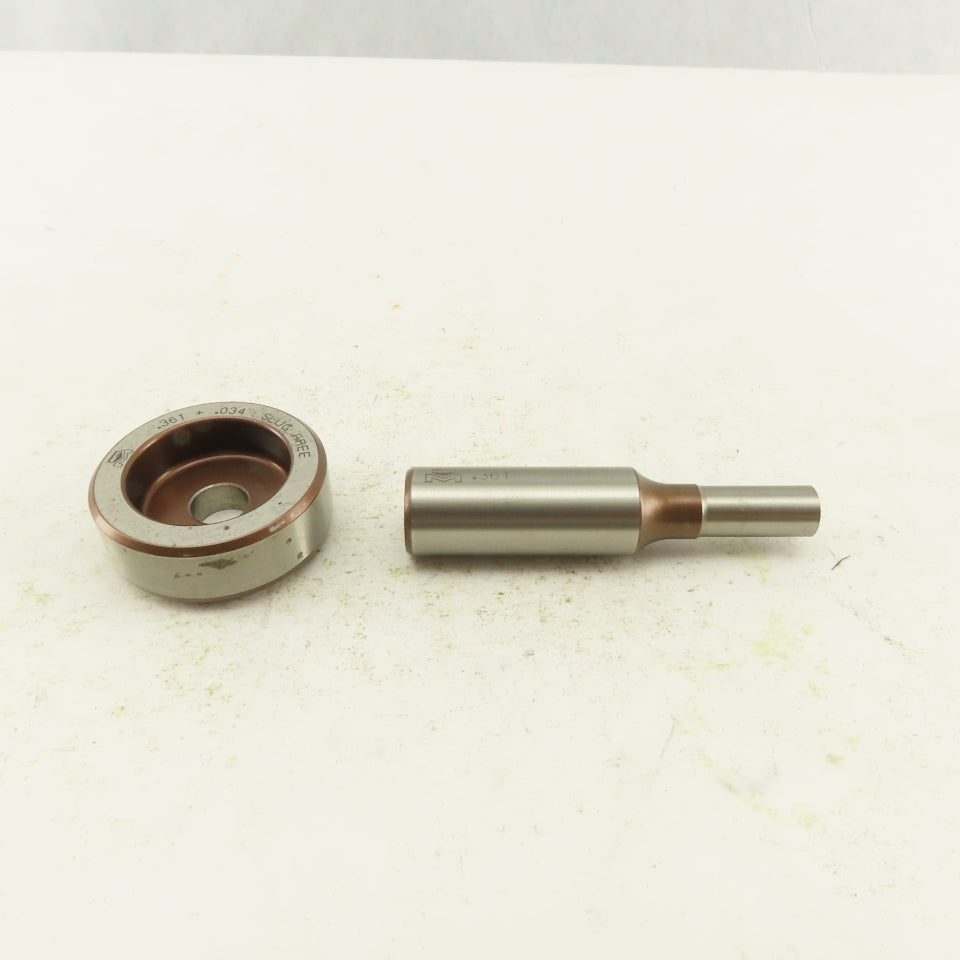 Mate .361 +.034  Round Hole Die CNC Turret Punch Shank .625 Lot Of 2
