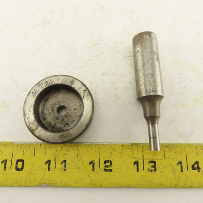 .226 +.004  Round Hole Die CNC Turret Punch Shank .625 Lot Of 2