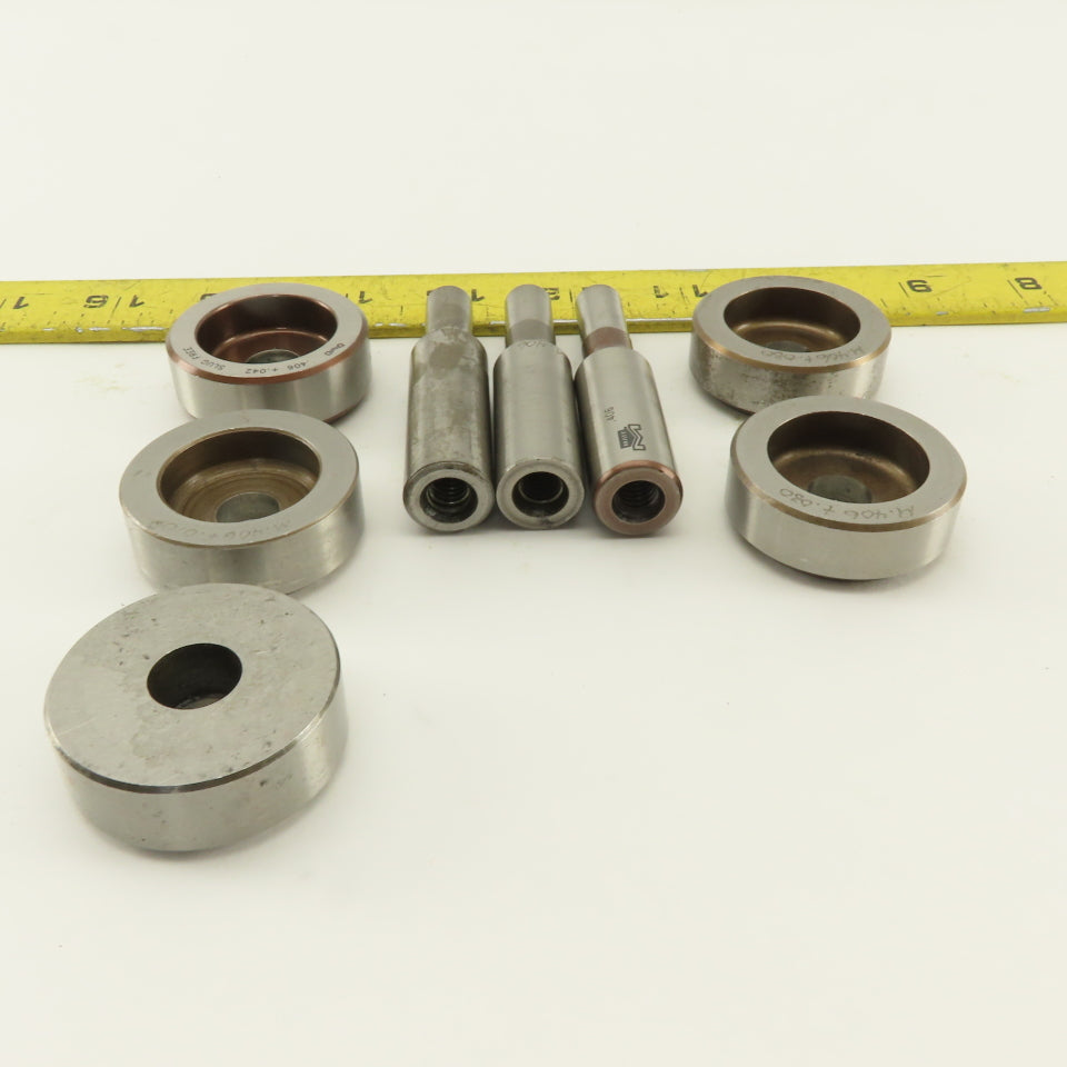 .406 + Tol Round Hole Die CNC Turret Punch Shank .625 Lot Of 8