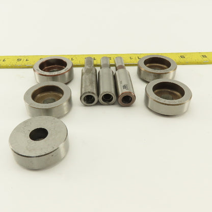 .406 + Tol Round Hole Die CNC Turret Punch Shank .625 Lot Of 8