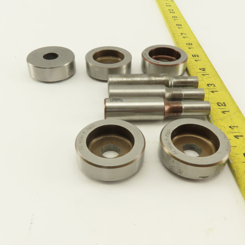 .406 + Tol Round Hole Die CNC Turret Punch Shank .625 Lot Of 8