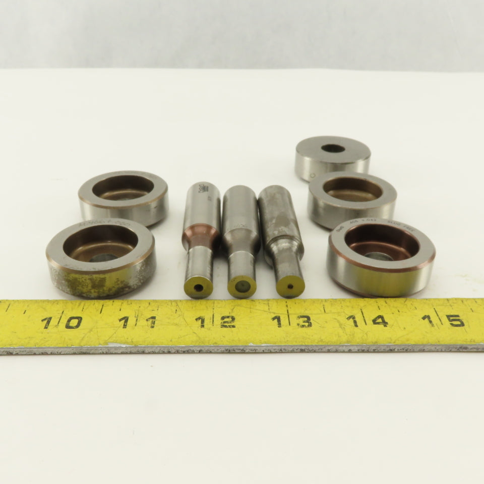 .406 + Tol Round Hole Die CNC Turret Punch Shank .625 Lot Of 8