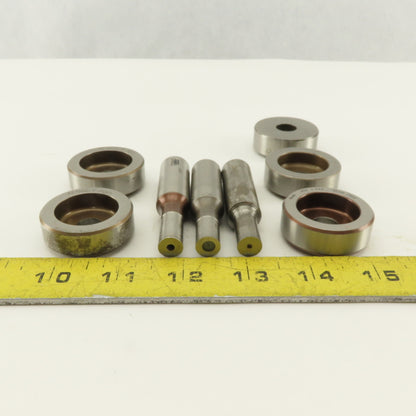 .406 + Tol Round Hole Die CNC Turret Punch Shank .625 Lot Of 8
