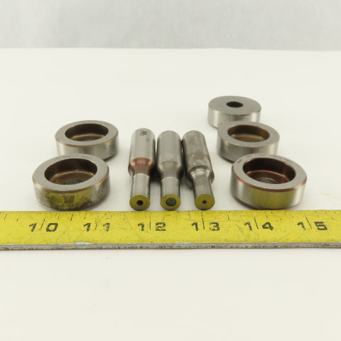 .406 + Tol Round Hole Die CNC Turret Punch Shank .625 Lot Of 8
