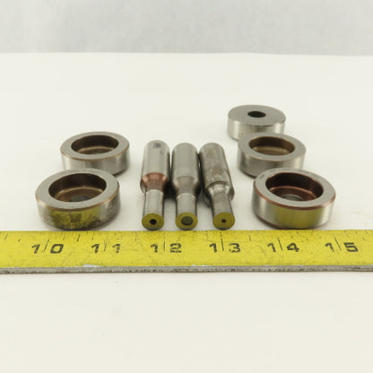 .406 + Tol Round Hole Die CNC Turret Punch Shank .625 Lot Of 8