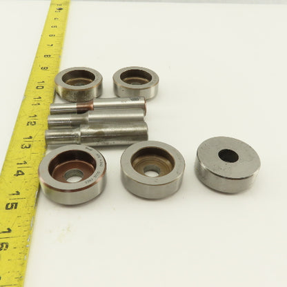 .406 + Tol Round Hole Die CNC Turret Punch Shank .625 Lot Of 8
